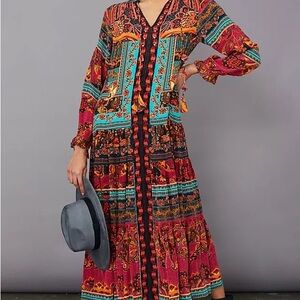 Anthropologie Bhanuni by Jyoti Davina Maxi Dress sz XS